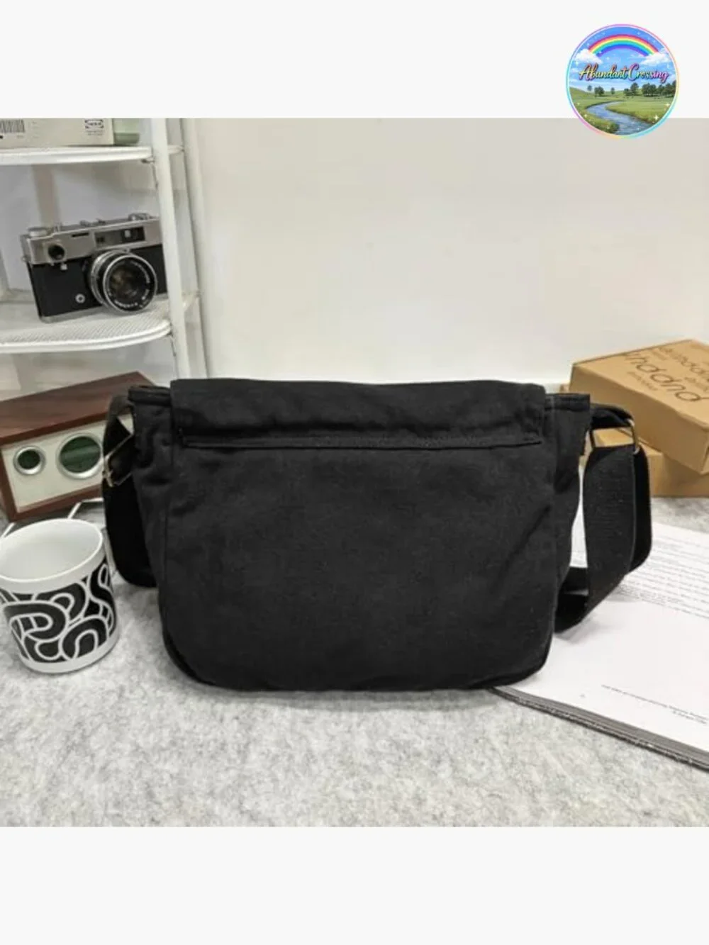 Vintage Canvas Messenger Bag for Men, Crossbody Shoulder Bag